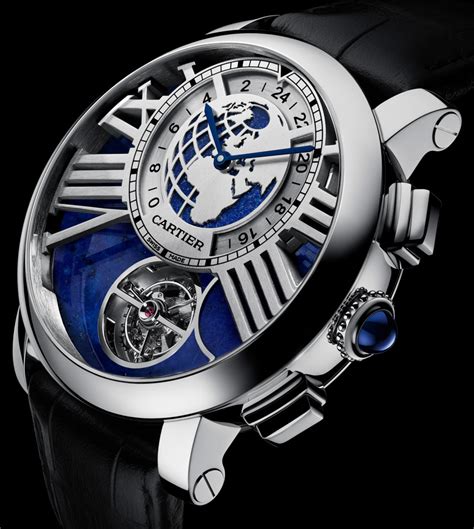 montre cartier rotonde tourbillon|cartier earth and moon.